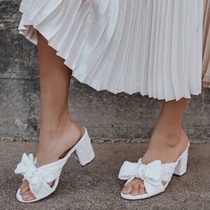 Lulu’s Ivory Knotted High Heel Sandals - Size 8